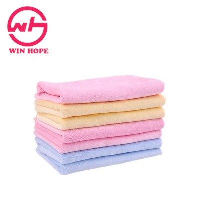 Plain Color Soft Velvet Fabric Square Baby Facial Towels Manufacturer