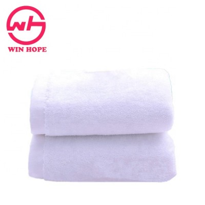 Hotel Facial and Bath White Yarn Dyed Cotton Terry Towels