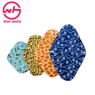 Top Quality Different Size Mixed Color Winged Cloth Reusable Menstrual Sanitary Napkin Pad