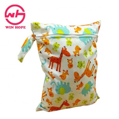 Wholesale Waterproof Baby Wet Bag With Two Zippers and Two Pockets Baby Diaper Bag