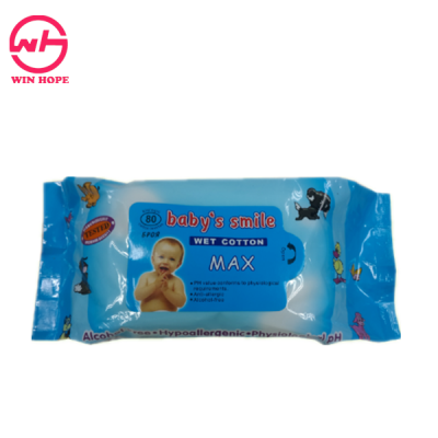 Three Colors Choose Plastic Packing Baby Wet Wipes Free Sample