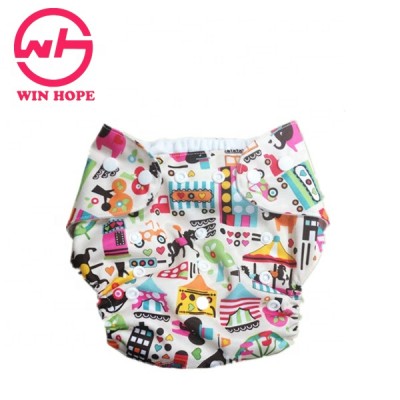 Animal Blue Printed Film Baby Diapers Reusable Wholesaler of Baby Cloth Diaper